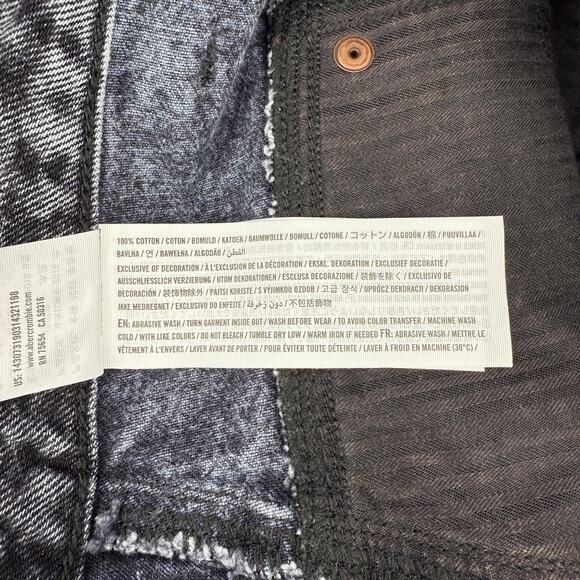 Abercrombie & Fitch Natural Rise Black Denim Skirt Button Front Size 28 / 6 - Picture 7 of 7